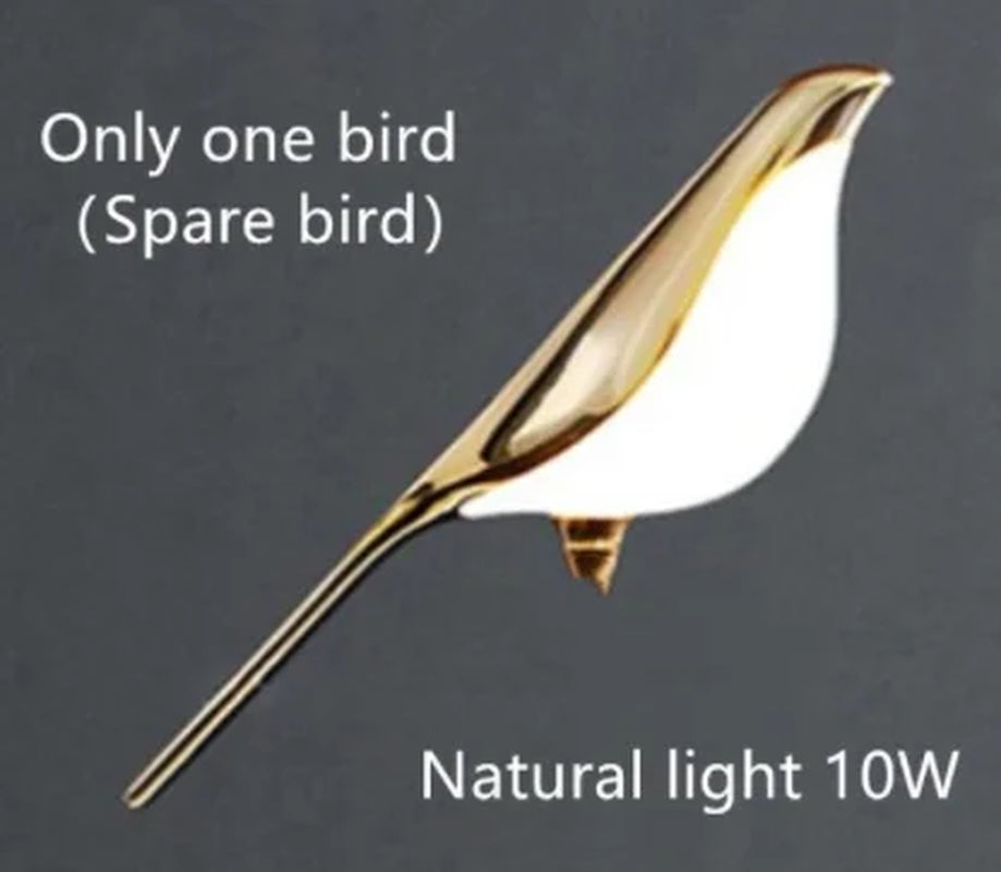 Modern Golden Bird LED Chandelier Lights Novelty 360 Degree Parlor Bar Bedside Hanging Light Fixture Home Deco Led Lighting