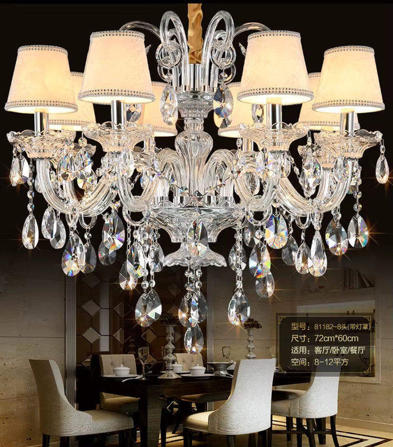 Luxury Modern Chandelier Lights K9 Crystal Chandelier Lustres De Cristal Living Room Lamp Home Light Fixtures Chandeliers Light