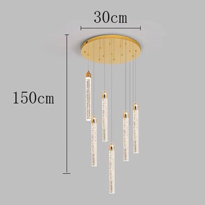 Modern Crystal Stair Chandelier Lights Indoor Lighting Ceiling Lamp Hanging Light Led Chandeliers for Living Room Indoor Lightin