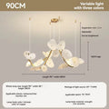 Modern Lotus Leaf Chandelier for Dining Room Long Kitchen Table Living Room Ceramic Lotus Petal Pendant Chandelier Lights