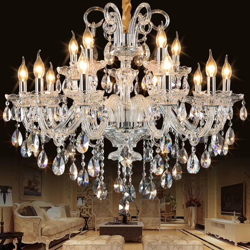 Luxury Modern Chandelier Lights K9 Crystal Chandelier Lustres De Cristal Living Room Lamp Home Light Fixtures Chandeliers Light